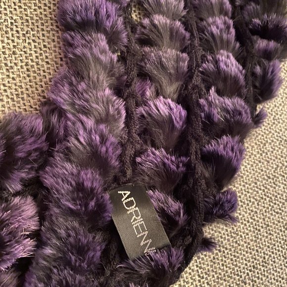 Adrienne Landau Knitted Rabbit Fur Infinity Scarf - Picture 2 of 6